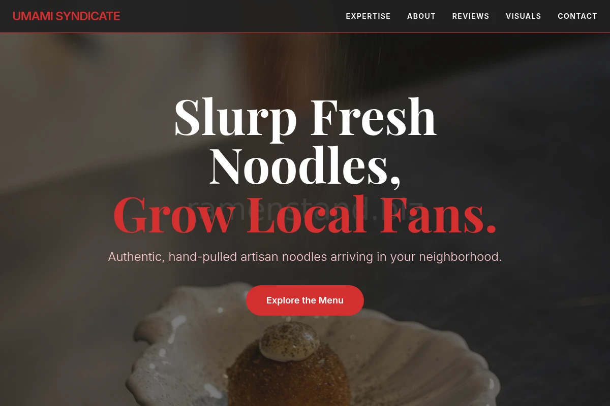 Pop-up Specialty Food